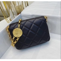 Market Sells Chanel Lambskin Small Flap bag with Coin Charm AS2189 Black 2024