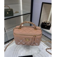 Market Sells Chanel Lambskin Clutch with Chain and Top Handle AP4168 Dark Beige 2024