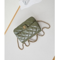 Low Price Chanel Lambskin Medium Flap bag with Top Handle AS5043 Green 2024