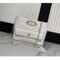 New Luxury Chanel Lambskin Small Shopping bag AS5036 White 2024