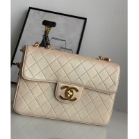 Top Quality Chanel Vintage Lambskin Flap bag Pearly A2222 Beige 2024