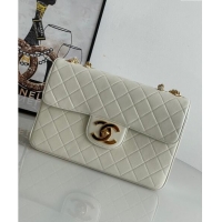 Best Grade Chanel Vintage Lambskin Flap bag Pearly A2222 White 2024