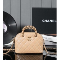 Classic Luxurious Chanel Shiny Lambskin Small Shopping Bag AS5130 Beige 2024