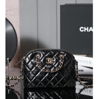 Pretty Style Chanel Shiny Lambskin Small Shopping Bag AS5130 Black 2024