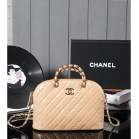 Popular Style Chanel Shiny Lambskin Small Shopping Bag AS3969 Beige 2024