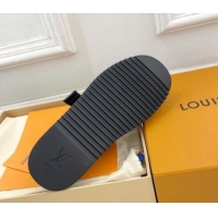 Low Price Louis Vuitton LV Cosy Flat Comfort Clog Mules in Suede and Wool Black 905100