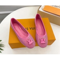 Top Grade Louis Vuitton Shake Flat Ballerinas Flat in Perforated Leather Pink 905103