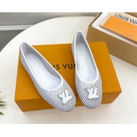 Good Looking Louis Vuitton Shake Flat Ballerinas Flat in Perforated Leather White 905105