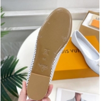 Good Looking Louis Vuitton Shake Flat Ballerinas Flat in Perforated Leather White 905105