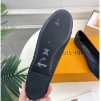 Unique Style Louis Vuitton Shake Flat Ballerinas Flat in Perforated Leather Black 905106