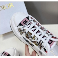 Good Looking Dior Walk'n'Dior Platform Sneakers in White Multicolor Cotton Embroidered with Dior 4 Saisons Été Motif 723