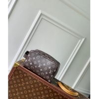 Promotional Louis Vuitton Men's Locker Dopp Kit Clutch in Black Brushed Monogram Leather M11670 2024