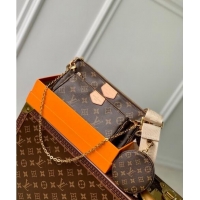 Famous Brand Louis Vuitton Multi-Pochette Accessoires Triple Shoulder Bag in Monogram Canvas M44823 Beige 2024