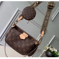 New Design Louis Vuitton Multi-Pochette Accessoires Triple Monogram Canvas Shoulder Bag M44813 Green 2024