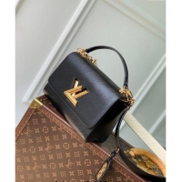 Top Quality Louis Vuitton Twist MM Bag in Epi Leather M25360 Black 2024