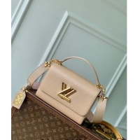 Top Quality Louis Vuitton Twist MM Bag in Epi Leather M25361 Macchiato Beige 2024