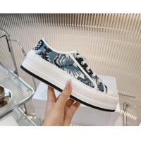 Sophisticated Dior Walk'n'Dior Platform Sneakers 4.5cm in Blue Butterfly Embroidery 7230069