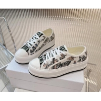 Good Looking Dior Walk'n'Dior Platform Sneakers 4.5cm in White 2 Butterfly Embroidered Cotton 7230077