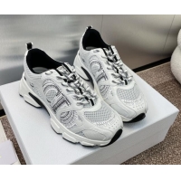 Most Popular Dior Chrono Sneakers 4cm in Mesh with Laminated Leather-Effect Panels White 7230078