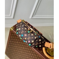 Top Design Louis Vuitton Rush Bumbag Belt Bag in Chocolate Brown Monogram Craggy Canvas M24858 2024