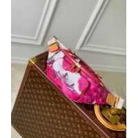 Grade Design Louis Vuitton Rush Bumbag Belt Bag in Monogram Surfin' Canvas M24987 Dark Pink 2024