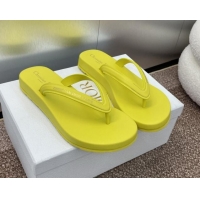 Sumptuous Dior Diorsea Flat Thong Sandal in Calfskin Yellow 724057