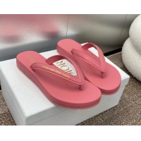 Shop Duplicate Dior Diorsea Flat Thong Sandal in Calfskin Pink 724058