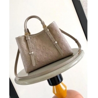 New Fashion Louis Vuitton Babylone Tote PM bag in Monogram Empreinte Leather M11463 Tourterelle Grey 2024