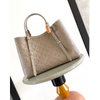 New Fashion Louis Vuitton Babylone Tote MM bag in Monogram Empreinte Leather M47185 Tourterelle Grey 2024