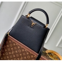 Promotional Louis Vuitton Capucines BB Bag in Taurillon Leather M24727 Black 2024