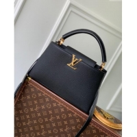 Buy Discount Louis Vuitton East West Capucines MM Bag in Taurillon Leather M24666 Black 2024