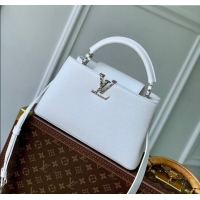 Promotional Louis Vuitton East West Capucines BB Bag in Taurillon Leather M24666 White 2024