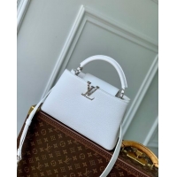 Promotional Louis Vuitton East West Capucines BB Bag in Taurillon Leather M24666 White 2024