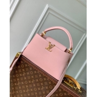 Super Quality Louis Vuitton East West Capucines BB Bag in Taurillon Leather M24666 Pink 2024