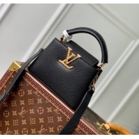 Best Quality Louis Vuitton Capucines Mini Bag in Taurillon Leather M24673 Black 2024