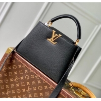 Grade Discount Louis Vuitton Capucines BB Bag in Taurillon Leather M24673 Black 2024