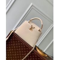 Top Grade Louis Vuitton Capucines BB Bag in Taurillon Leather M23944 Beige 2024