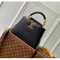 Good Taste Louis Vuitton Capucines BB Bag in Taurillon Leather M23943 Black 2024