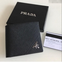 Buy Cheap Prada Saffiano Leather Wallet 2MO513 Black