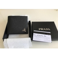 Buy Cheap Prada Saffiano Leather Wallet 2MO513 Black