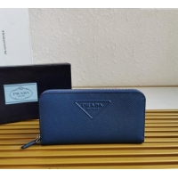 Pretty Style Prada Saffiano Leather Wallet 2ML317 Blue