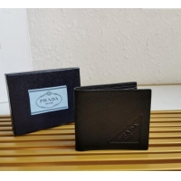 Low Cost Design Prada Saffiano Leather Wallet 2MO513 Black