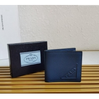 Shop Grade Prada Saffiano Leather Wallet 2MO513 Blue