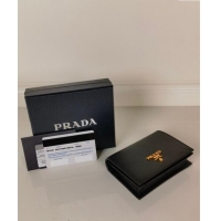 Good Product Prada Small Saffiano Leather Wallet 1MV021 Black