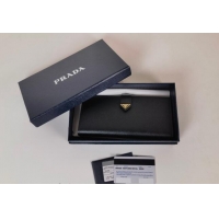 Best Price Prada Saffiano Leather Long Wallet 1MV025 Black 2023