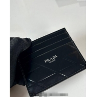 Best Price Prada Brushed leather credit card holder Wallet 2MC223 Black 2024