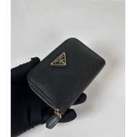 Best Price Prada Saffiano leather Wallet 1MM268 Black 2024