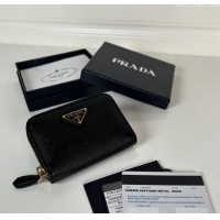 Best Price Prada Saffiano leather Wallet 1MM268 Black 2024