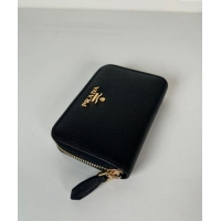 Affordable Price Prada Saffiano leather Wallet 1MM268 Black 2024