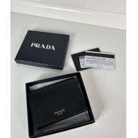 Trendy Design Prada Small Leather Wallet 1MV021 Black 2024